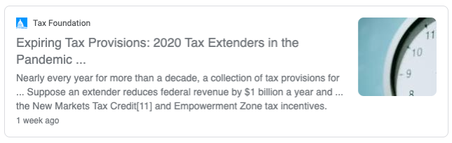 Expiring Tax Provisions